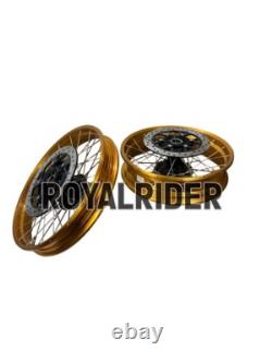 Gold Tubeless Spoked Wheels Fit For Royal Enfield Himalayan 450