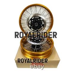 Gold Tubeless Spoked Wheels Fit For Royal Enfield Himalayan 450