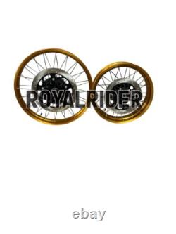 Gold Tubeless Spoked Wheels Fit For Royal Enfield Himalayan 450