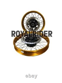 Gold Tubeless Spoked Wheels Fit For Royal Enfield Himalayan 450