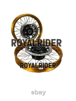 Gold Tubeless Spoked Wheels Fit For Royal Enfield Himalayan 450