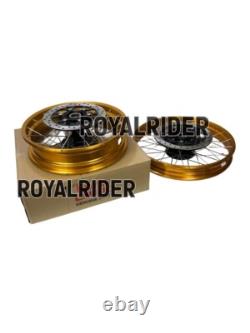 Gold Tubeless Spoked Wheels Fit For Royal Enfield Himalayan 450