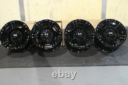 Grizzly 660 12 Viper Black Atv Aluminum Wheels (set 4) Lifetime Warranty Irs1ca
