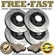H0404 FRONT+REAR BLACK Brake Rotors Pads FOR 2000 2001 LeSabre 16Wheel 11.92