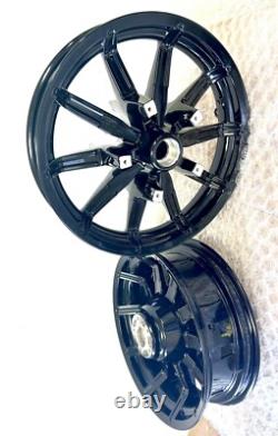 HARLEY IMPELLER WHEELS GLOSS BLACK 2014 -2019 Touring STREET GLIDE OUTRIGHT OEM