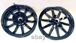 HARLEY IMPELLER WHEELS GLOSS BLACK 2014 -2019 Touring STREET GLIDE OUTRIGHT OEM