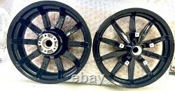 HARLEY IMPELLER WHEELS GLOSS BLACK 2014 -2019 Touring STREET GLIDE OUTRIGHT OEM