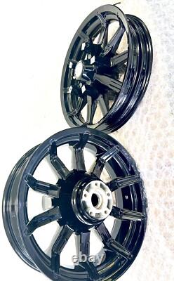 HARLEY IMPELLER WHEELS GLOSS BLACK 2014 -2019 Touring STREET GLIDE OUTRIGHT OEM