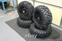 HONDA RANCHER 420i IRS 25 QUADKING ATV TIRE QB BLACK ATV WHEEL KIT IRSQB