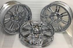 Harley Davidson FLHTCUTG Trike 2009-2022 Chrome Wheels Tri Glide Rims EXCHANGE