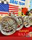 Harley-Fat-Boy Softail Heritage Wheels 9 Spokes OEM 1996 -2007 Front-Rear 16x3