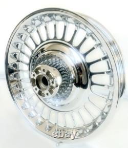 Harley Oem Touring Street Glide Knuckle Front Wheel And Rotors Chrome 2009-2020