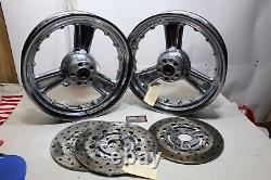 Harley Touring CVO 16x3 Detonator Wheel And Rotor Set Chrome Alcoa