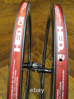 Hed Belgium Jet C2 700c Clincher Shimano/sram 8 9 10 11 Speed Carbon Wheel Set