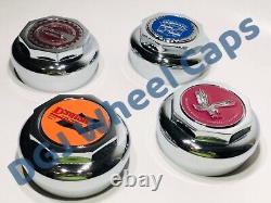 Hex Cut Chrome Knock-Off Spinner Cap for Lowrider Wire Wheels