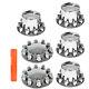 High-end Chrome Hub Cover Front&Rear Lug Semi Truck Wheel Kit Axle Cover 33mm