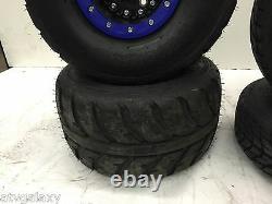 Hiper CF1 Beadlock Wheels Speedracer Street Tires Front/Rear Kit Raptor 700 660