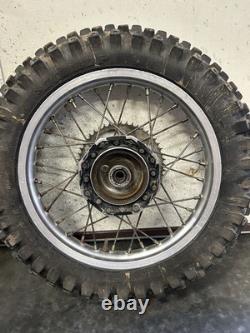 Honda 1986 Cr80 Wheels Pair Oem Front Rear Tire Rim Spoke Complete