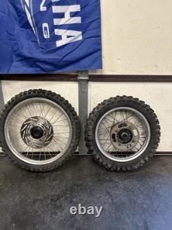 Honda 1986 Cr80 Wheels Pair Oem Front Rear Tire Rim Spoke Complete