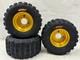 Honda ATC 70 DWT 18 Gold Aluminum Front and Rear Tires Rims Wheels Sunf XC A027