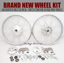 Honda C100 Ca100 C102 Ca105t Front-rear Wheel Rim Brake Hub Spoke Kit F6s+r4s