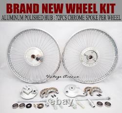 Honda C50 C65 C70 Front-rear Wheel Rim Brake Hub Spoke Kit F6c+r4c