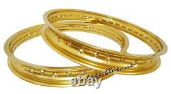 Honda Cr125m M0/m1/'76/'77/'78 Aluminium (gold) Front + Rear Wheel Rim