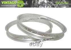 Honda Cr250m M0/m1/'76 Mr250 1976 Aluminium (silver) Front+rear Wheel Rim