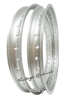Honda Cr250m M0/m1/'76 Mr250 1976 Aluminium (silver) Front+rear Wheel Rim