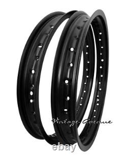 Honda Cr250r 1978-1988 Aluminium (black) Front + Rear Wheel Rim