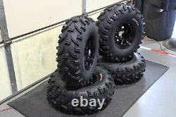 Honda Foreman 500 Sra 27 Bear Claw Atv Tire & Itp Black Atv Wheel Kit Srad