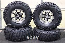 Honda Pioneer 700 27 Quadking Atv Tire & Cobra M/b Wheel Kit Irs10k Bigghorn