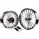 Hoprousa Front&Rear Wheel for'14-later Harley Touring Chrome Turbine Wheel Rim