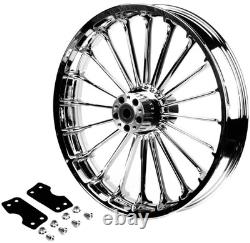 Hoprousa Front&Rear Wheel for'14-later Harley Touring Chrome Turbine Wheel Rim