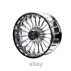 Hoprousa Front&Rear Wheel for 2018+ Harley Fatboy Cast Aluminum Chrome 18 inch