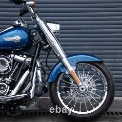 Hoprousa Front&Rear Wheel for 2018+ Harley Fatboy Cast Aluminum Chrome 18 inch