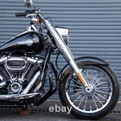 Hoprousa Front&Rear Wheel for 2018+ Harley Fatboy Cast Aluminum Chrome 18 inch