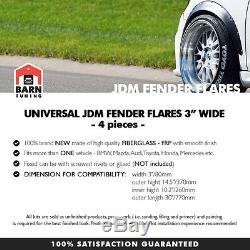 JDM Fender Flares UNIVERSAL Wheel arch SET 3 wide 4 pieces