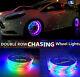 JHB 4x15.5IP68 Double Row LEDs Bluetooth Chasing Flow LED Wheel Rings Light SET