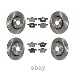 K8S Front Rear Disc Rotors & Metallic Brake Pads for 2003-2014 Volvo XC90 336mm