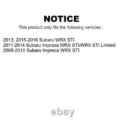 KDT Front Rear Drilled Slotted Brake Rotor Pad Kit for Subaru Impreza WRX STI