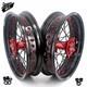 KKE 17'' Red Supermoto Wheels Set Fit Honda CRF250R 2004-2013/ CRF450R 2002-2012