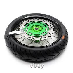 KKE 17 Supermoto Tire Wheels Rim Fit Kawasaki KX250F 2016-2019 KX450F 2006-2018