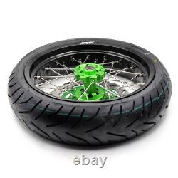 KKE 17 Supermoto Tire Wheels Rim Fit Kawasaki KX250F 2016-2019 KX450F 2006-2018