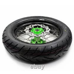 KKE 17 Supermoto Tire Wheels Rim Fit Kawasaki KX250F 2016-2019 KX450F 2006-2018