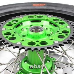 KKE 17 Supermoto Tire Wheels Rim Fit Kawasaki KX250F 2016-2019 KX450F 2006-2018