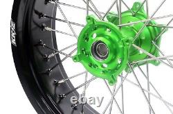 KKE 17 Supermoto Tire Wheels Rim Fit Kawasaki KX250F 2016-2019 KX450F 2006-2018