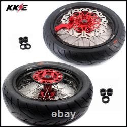 KKE 17 Supermoto Tire Wheels Rims Fit Honda CRF250R 2014-2026 CRF450R 2013-2026