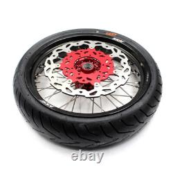 KKE 17 Supermoto Tire Wheels Rims Fit Honda CRF250R 2014-2026 CRF450R 2013-2026