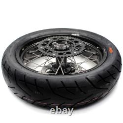 KKE 17 Supermoto Wheels Tires Rims Fit Suzuki DRZ400S 2000-2024 DRZ400E DRZ400